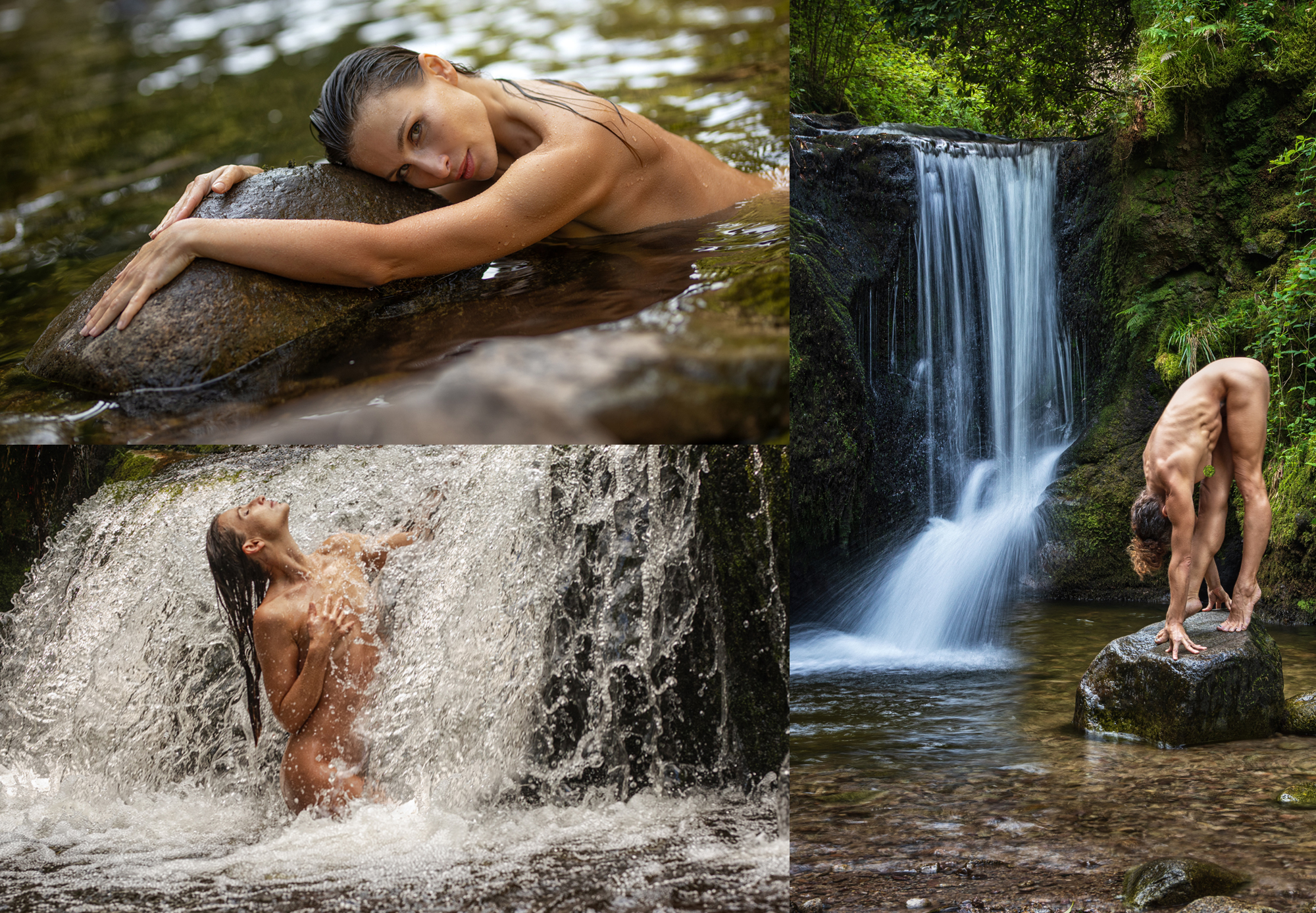 Murgtal, Wasserfälle von Nudeart bis Akrobatik - Langzeitbelichtung mit Model Svitlana und Model MarryCat  - Wasser lesen lernen  